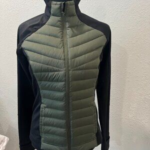 Lucy Size Small Jacket Green and Black Stretch Side Panel